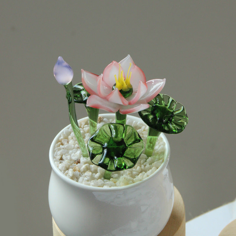 Lotus Flower With Potted Plant